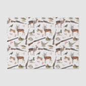 Hunting Wildlife Outdoorsman Pattern 薄葉紙 (正面)