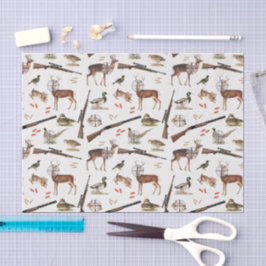 Hunting Wildlife Outdoorsman Pattern 薄葉紙