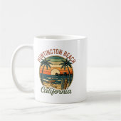 Huntington Beach California Los Angeles Surfer Vin コーヒーマグカップ (左)