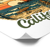 Huntington Beach California Los Angeles Surfer Vin ポスター (角)