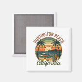 Huntington Beach California Los Angeles Surfer Vin マグネット (正面/裏面)