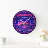 Huntington Beach California Pier ラージ壁時計 (ホーム)
