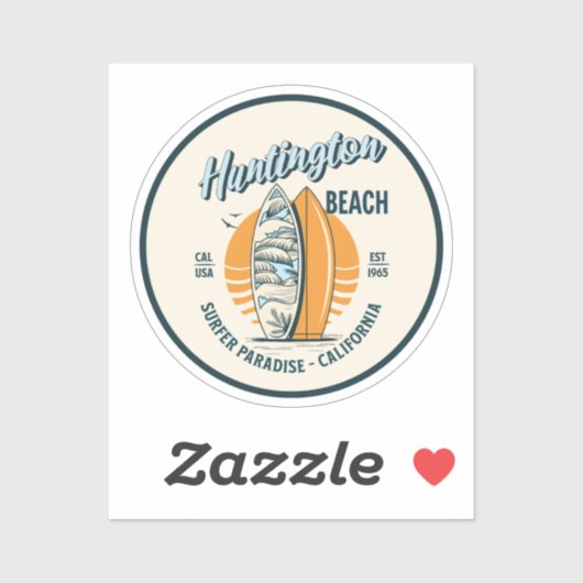 Huntington Beach California Surfer Paradise シール (シート)