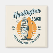 Huntington Beach California Surfer Paradise マグネット (正面)