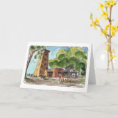 Huntington Beach Folded Greeting Card カード (黄色い花)