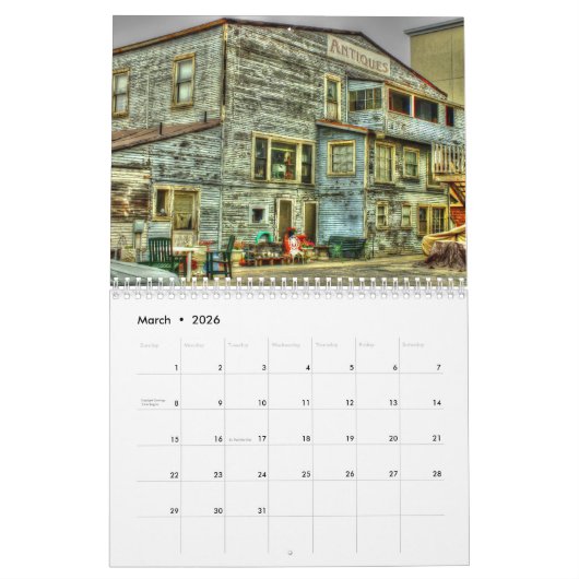 Huntington Beach. Scenes 2026 カレンダー (3月 2026)