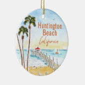 Huntington Beach Surf City USA California セラミックオーナメント (右)