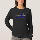 Huntington's Disease Awareness Butterfly Blue Ribb Tシャツ (正面)
