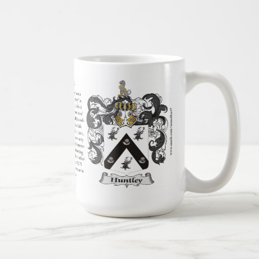 Huntley、起源、意味および頂上 コーヒーマグカップ (右)