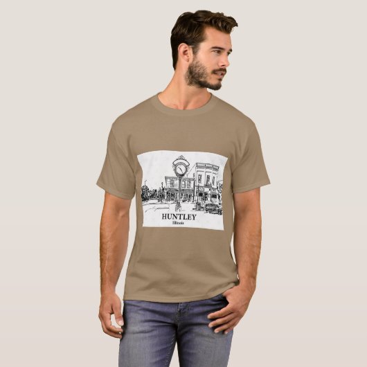 Huntley Illinois Oversized Tシャツ (正面フル)
