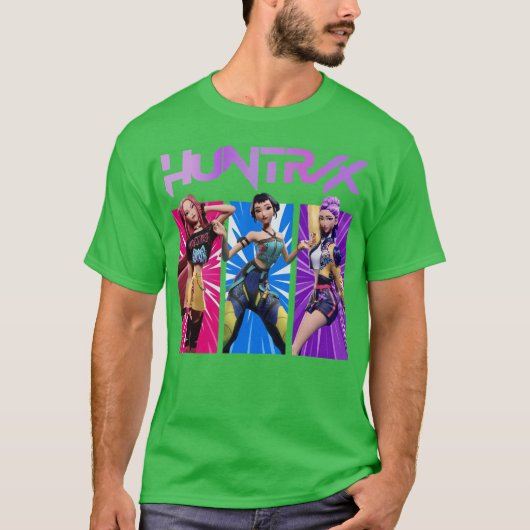 HUNTRIX Kpop Demon Hunters Girls Group Kpop Band G Tシャツ (正面)