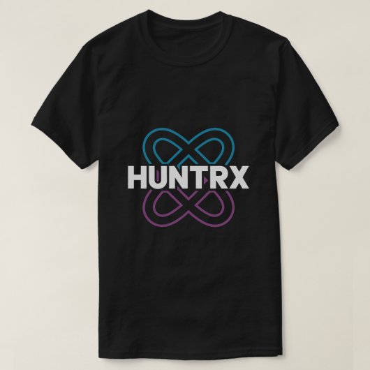 Huntrx Logo Graphic Tee, Bold White Text with Blue Tシャツ (デザイン正面)
