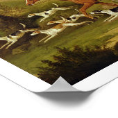 Huntsman and Hounds, 1809 (キャンバス上の油) ポスター (角)