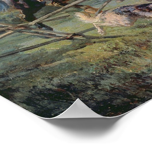 Huntsman with the Borzois, 1872 ポスター (角)