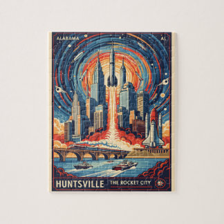 Huntsville Alabama Rocket City Futuristic Space ジグソーパズル