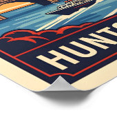 Huntsville Alabama Rocket City Futuristic Space ポスター (角)