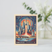 Huntsville Alabama Rocket City Futuristic Space ポストカード (スタンド正面)