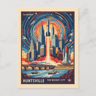 Huntsville Alabama Rocket City Futuristic Space ポストカード