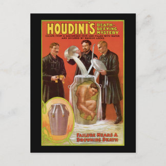 Huodini's Death Defying Mystery, 1908年のポスター ポストカード