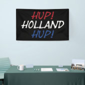 Hup Holland Hupがbk bnrcntのNLDフラグにオーバーレイ 横断幕 (トレードショー)