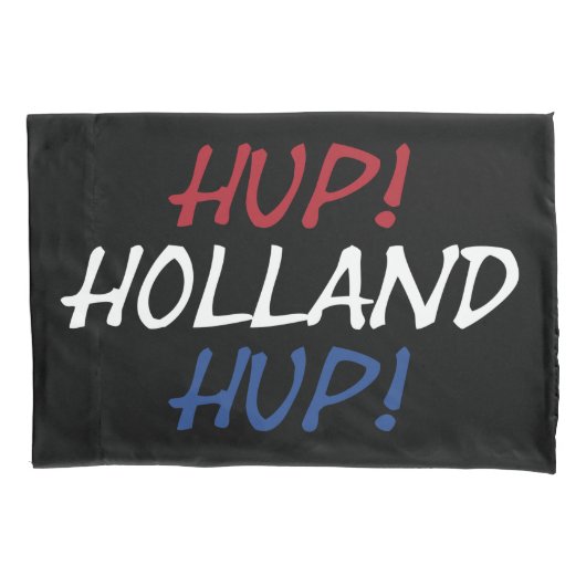 Hup Holland Hupがbk pccnt上のNLD国旗にオーバーレイ 枕カバー (正面)