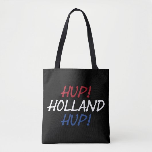 Hup Holland Hupがbk stcnt上のNLD国旗にオーバーレイ トートバッグ (正面)