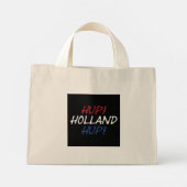 Hup Holland Hupがbk tcnt上のNLD国旗にオーバーレイ ミニトートバッグ (裏面)