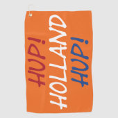 Hup Holland HupがNLDフラグの上またはgtcntにオーバーレイ ゴルフタオル (正面)