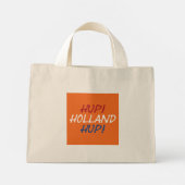 Hup Holland HupがNLDフラグの上またはttcntにオーバーレイ ミニトートバッグ (裏面)