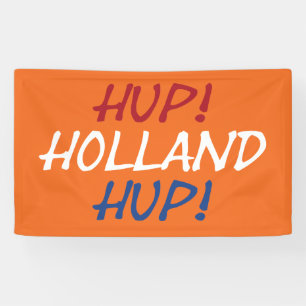 Hup Holland HupがNLDフラグまたはbnrcntにオーバーレイ 横断幕