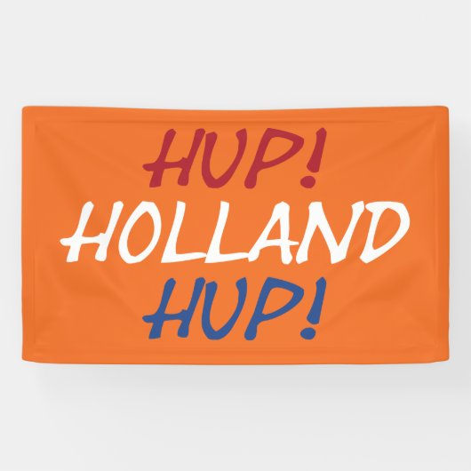 Hup Holland HupがNLDフラグまたはbnrcntにオーバーレイ 横断幕 (横)