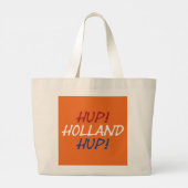 Hup Holland HupがNLDフラグまたはjtcntにオーバーレイ ラージトートバッグ (裏面)
