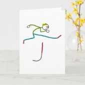 Hurdling Stickman カード (黄色い花)