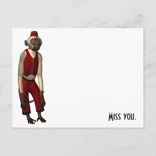 Hurdy Gurdy 3Dミュージックモンキー11 ポストカード (正面)