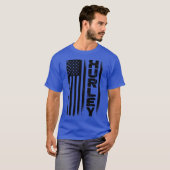 Hurley KY ヴィンテージ アメリカ国旗 レトロ メンズ W Tシャツ (正面フル)