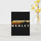 Hurley, Ky Vintage Sunset Retro  カード (黄色い花)