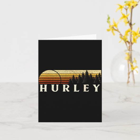 Hurley, Ky Vintage Sunset Retro  カード (黄色い花)