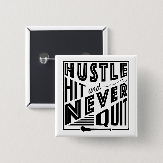 Hurling Hustle Hit & Never、GAAゲールやめク・ゲーム 缶バッジ (正面&裏面)