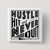 Hurling Hustle Hit & Never、GAAゲールやめク・ゲーム 缶バッジ (正面)