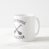 Hurling Iビートステッキを持つ人おもしろい々 コーヒーマグカップ (正面右)