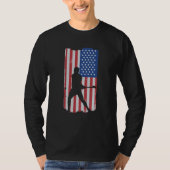 Hurling Player American Flag Tシャツ (正面)