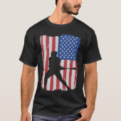 Hurling Player American Flag Tシャツ (正面)