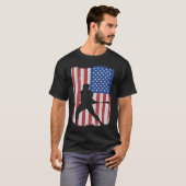 Hurling Player American Flag Tシャツ (正面フル)
