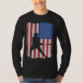 Hurling Player American Flag Tシャツ (正面)