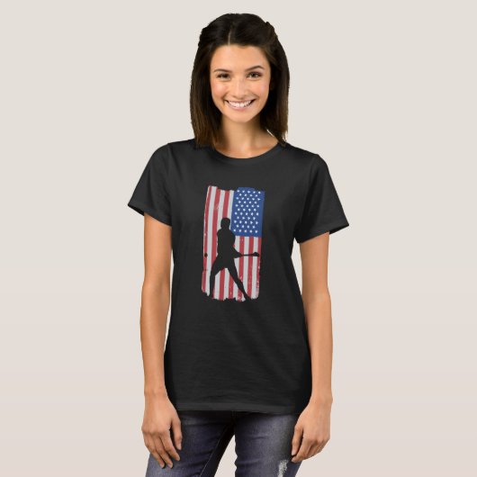 Hurling Player American Flag Tシャツ (正面フル)