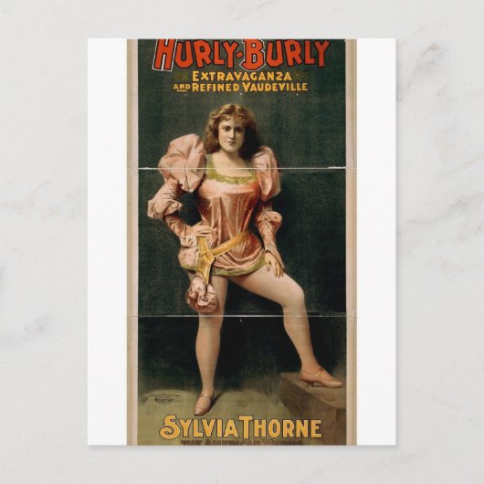 Hurly Burly, 'Sylvia Thorne'レトロ劇場 ポストカード (正面)