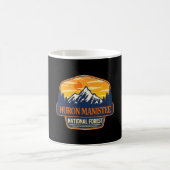 Huron Manistee ナショナルフォレスト � 森の秘密 コーヒーマグカップ (中央)