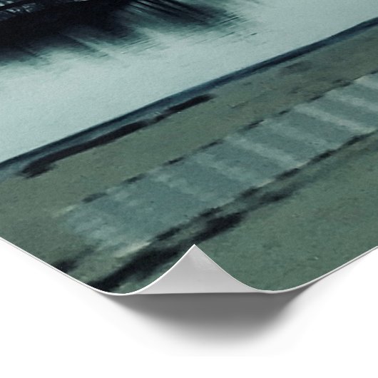 Huron River Blues Photography by Willowcatdesigns ポスター (角)