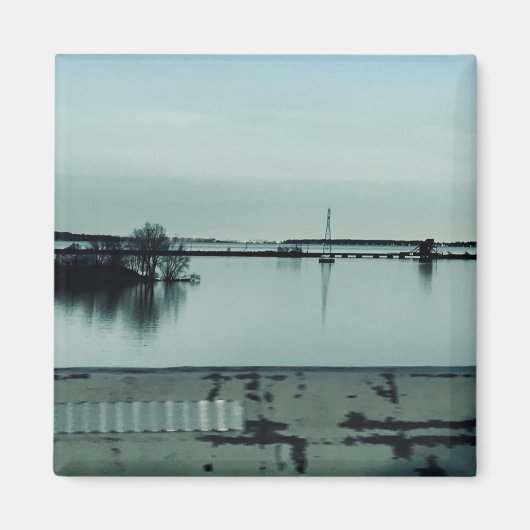 Huron River Blues Photography by Willowcatdesigns マグネット (正面)