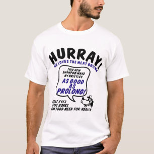 hurray彼愛肉茶色 tシャツ